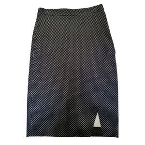 Banana Republic Black and White Polka Dot Wrap Front Pencil Skirt Size 0
